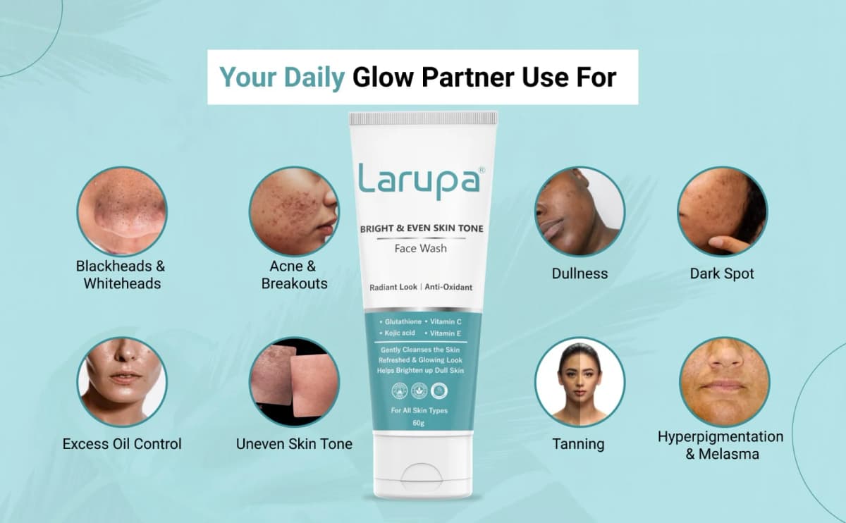 Larupa Bright & Even Skin Tone Face Wash - formulated-for