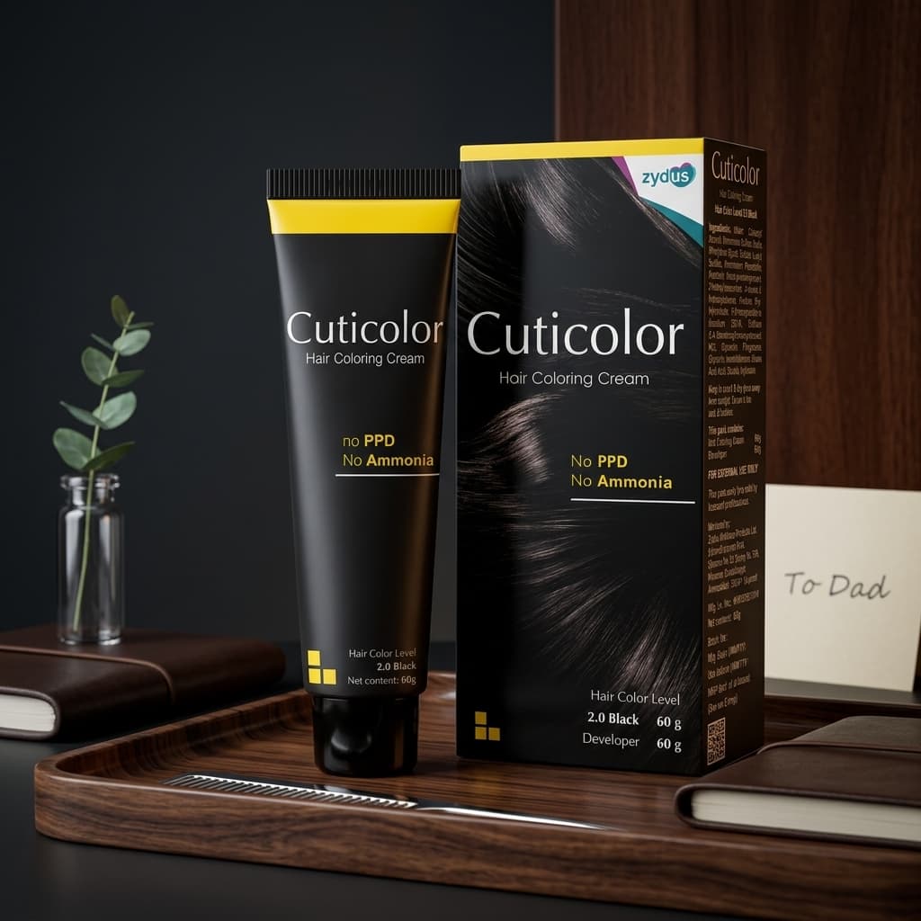 Cuticolor Hair Coloring Cream ( Black ) 120gm - Image 1