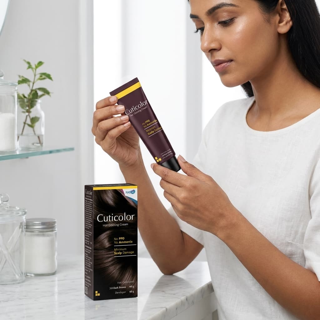 Cuticolor Hair Coloring Cream ( Brown ) 120gm - Image 3
