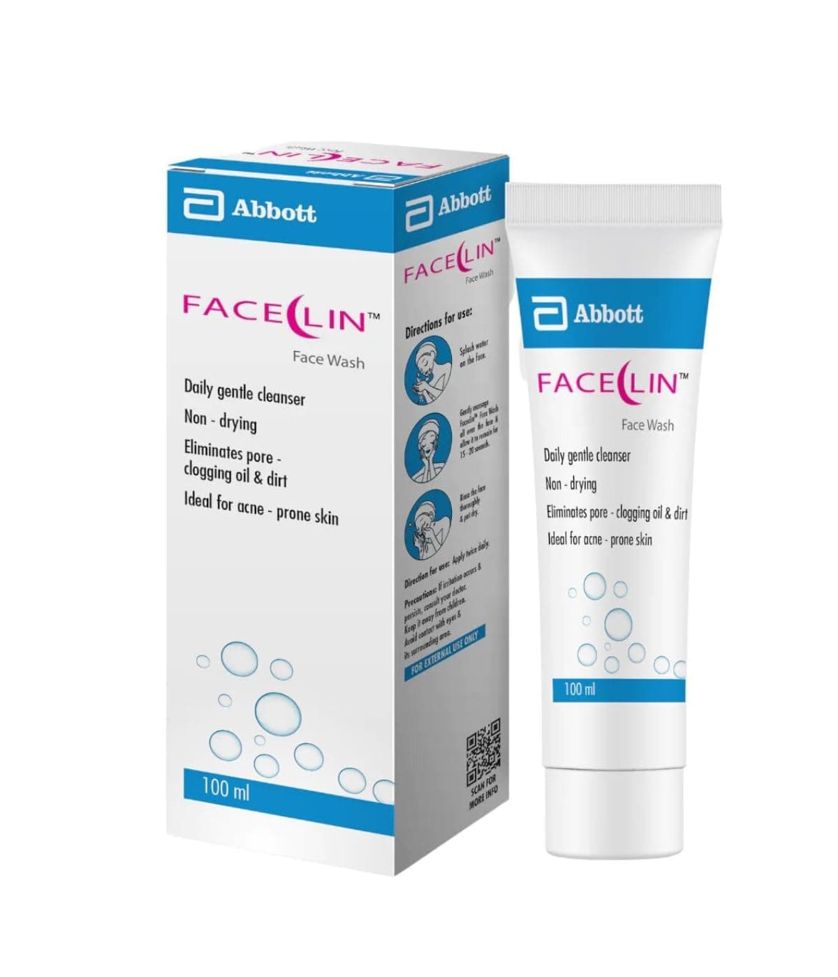 Faceclin Gentle Face Wash, 100ML - Image 1