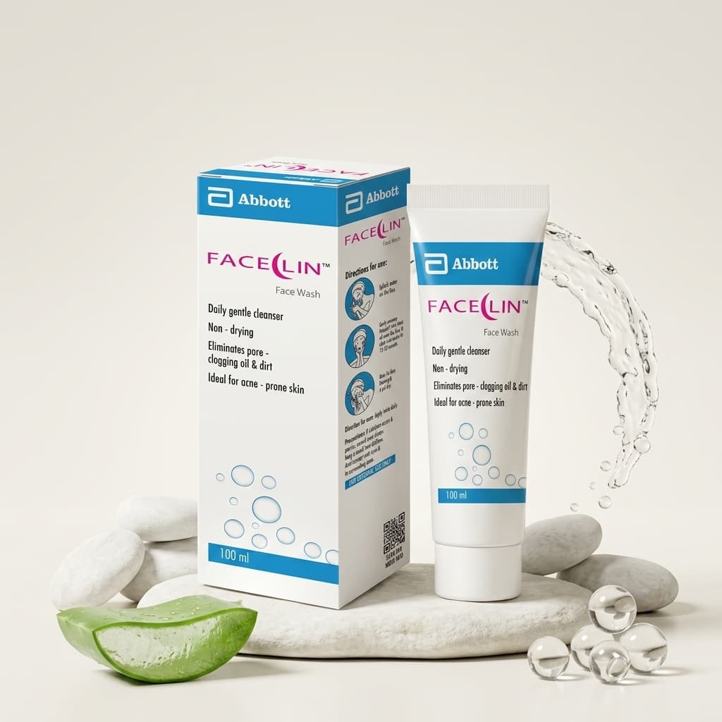 Faceclin Gentle Face Wash, 100ML - Image 1