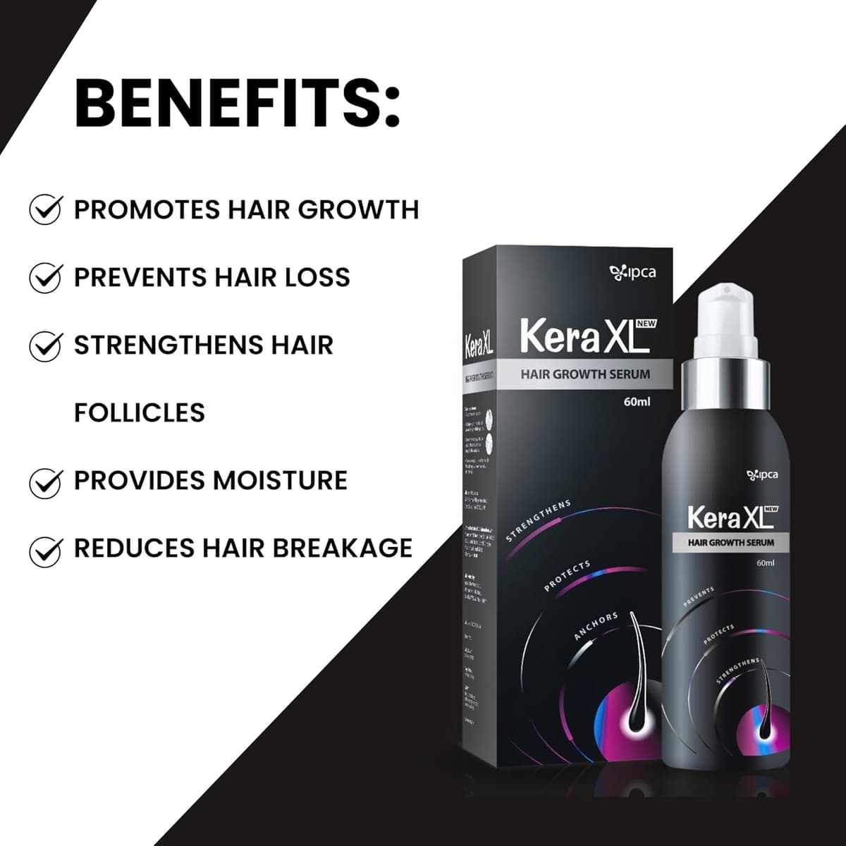Kera XL New Hair Growth Serum 60ML - benefits
