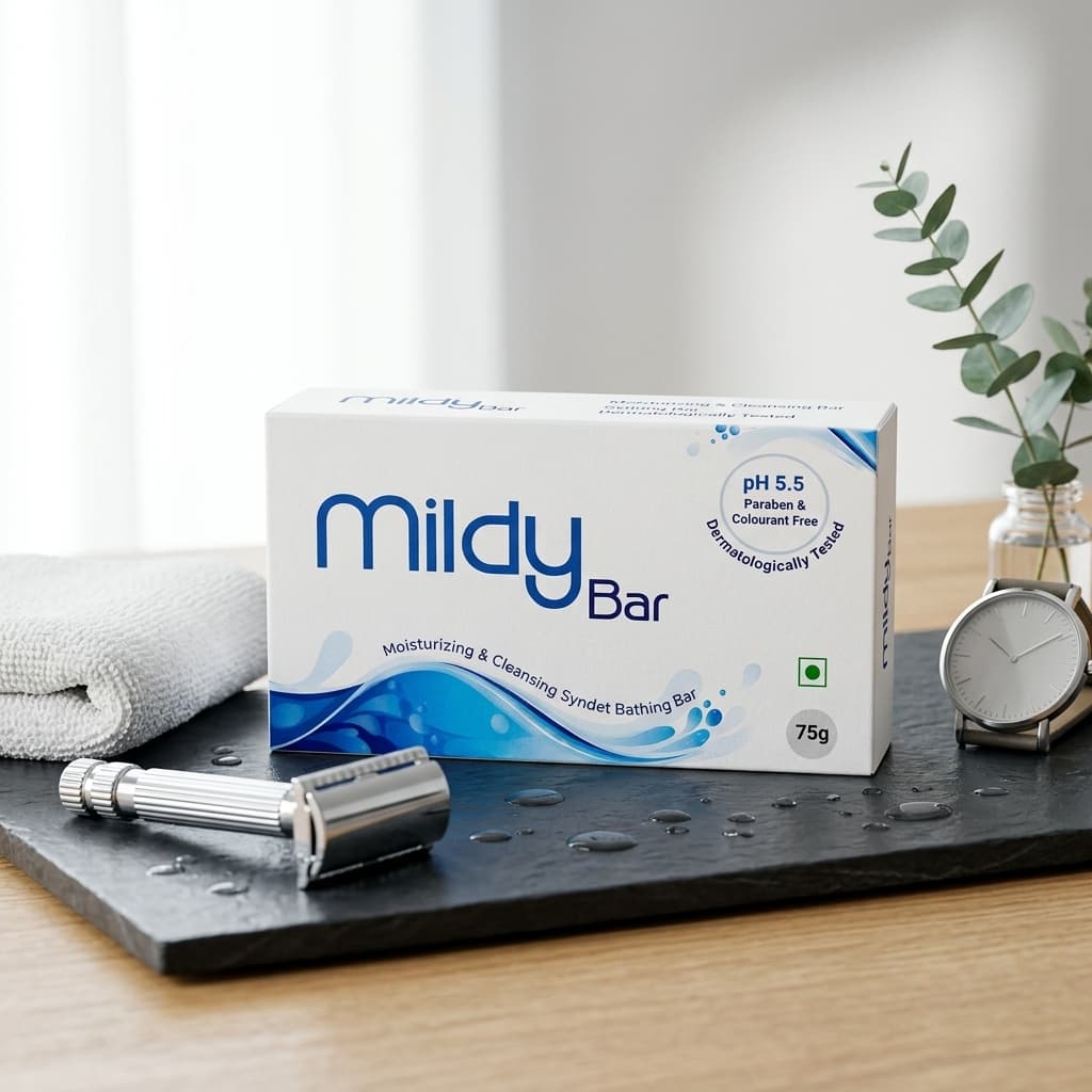 Mildy Syndet Bathing Bar -75 gm, (Pack Of 4) - Image 1