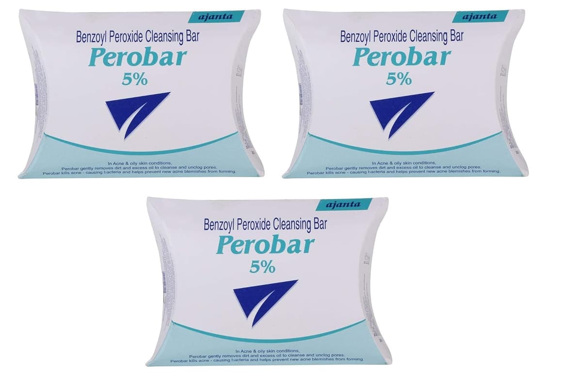 Perobar 5% Cleansing Bar 75g (Pack of 3) - Image 1