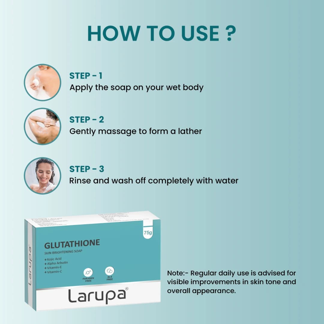 Larupa Skin Brightening Soap - how-to-use