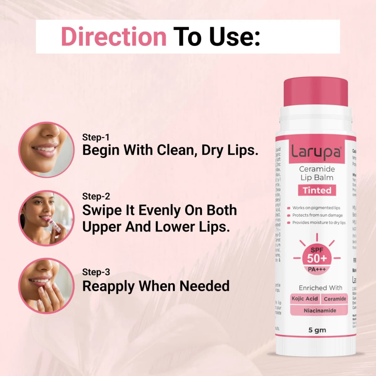 Larupa Tinted Ceramide Lip Balm - how-to-use