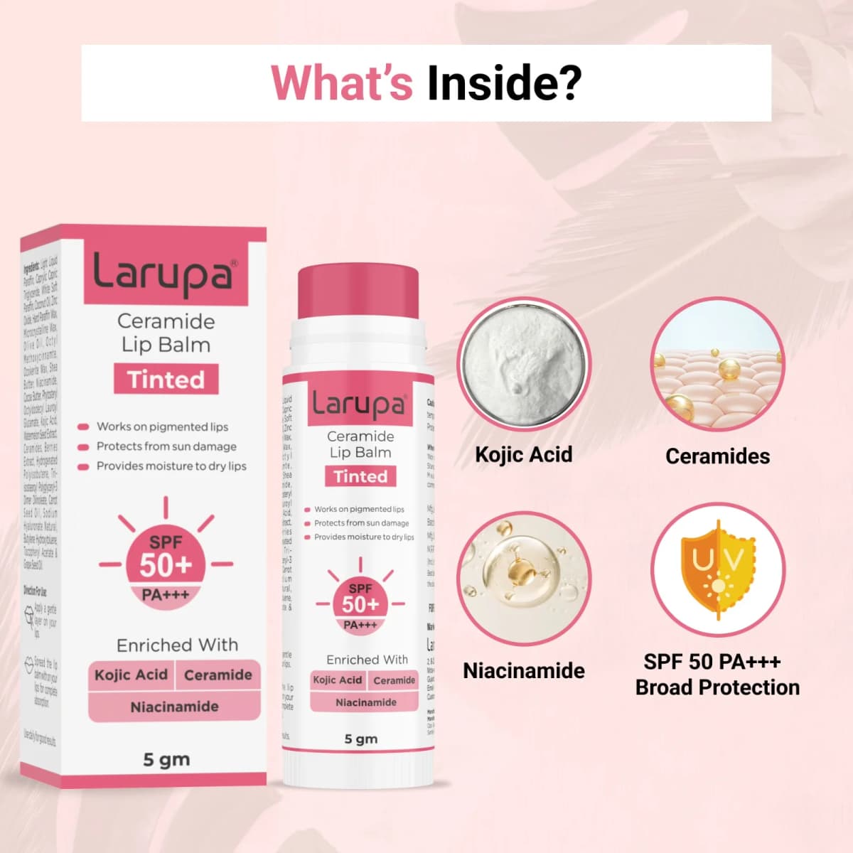 Larupa Tinted Ceramide Lip Balm - whats-inside