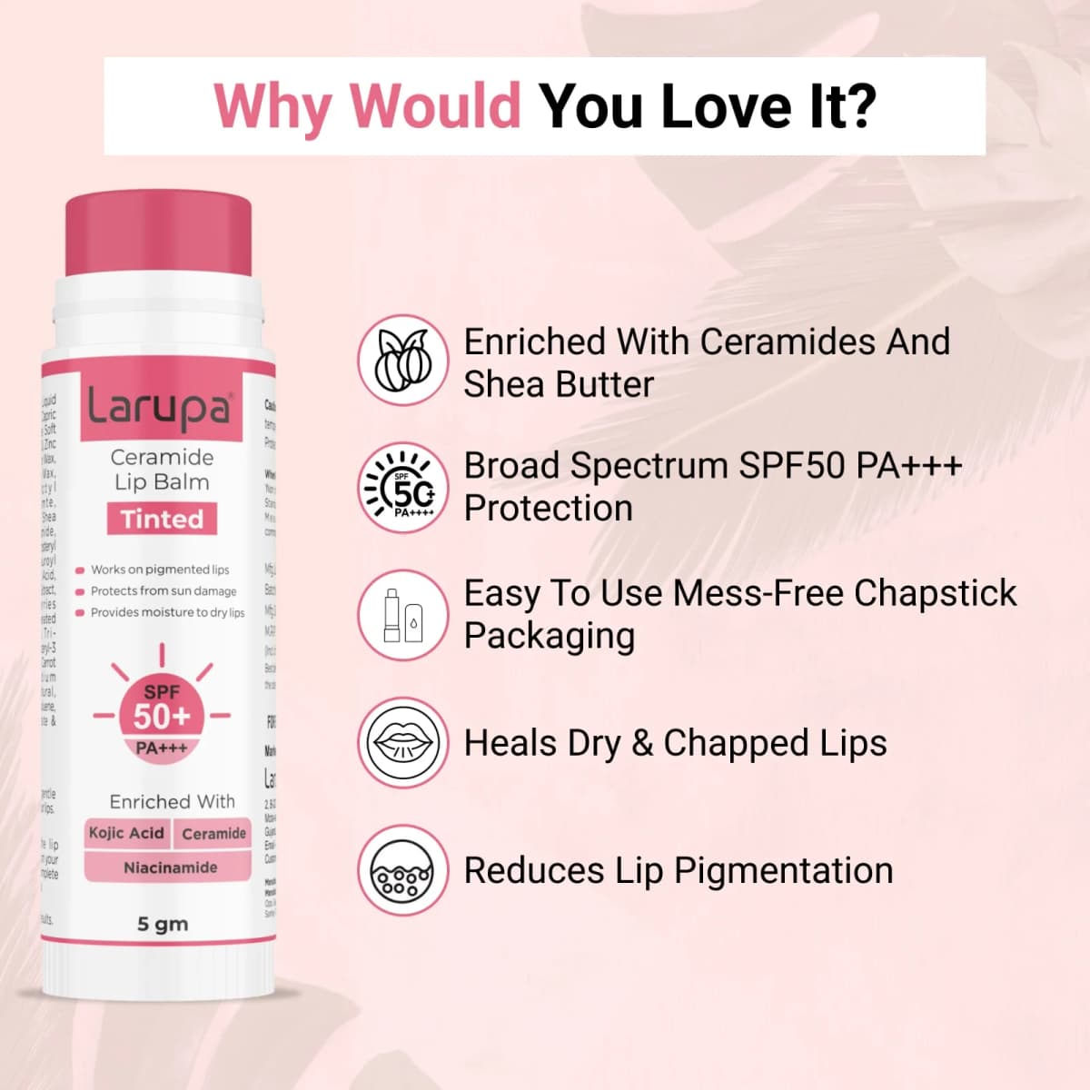 Larupa Tinted Ceramide Lip Balm - why-love-it
