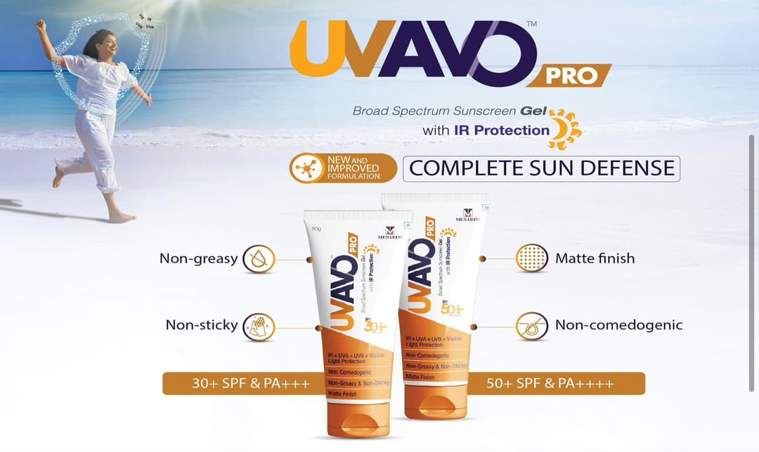 Uvavo Pro SPF 50+ PA++++ Sunscreen Gel 50g - hero-banner