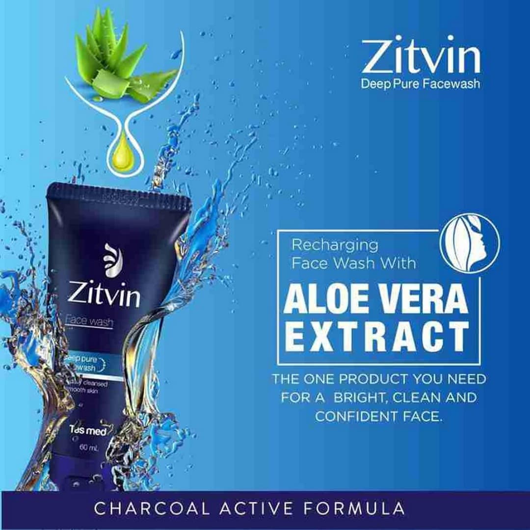 Zitvin Deep Pure Charcoal Face Wash (60 ML) - hero-banner